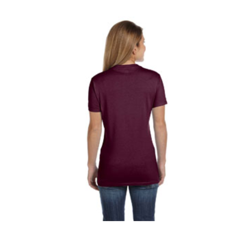 Hanes S04V 4.5 OZ Ringspun Nano-T V-Neck T-Shirt - Image 2