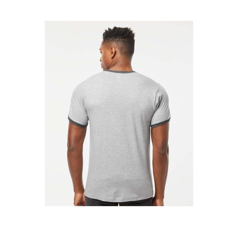 246 Tultex Jersey Ringer 100% Cotton T-Shirt - Image 2
